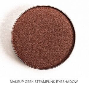 Makeup Geek Steampunk Eyeshadow cool toned dark brown shimmer discontinued